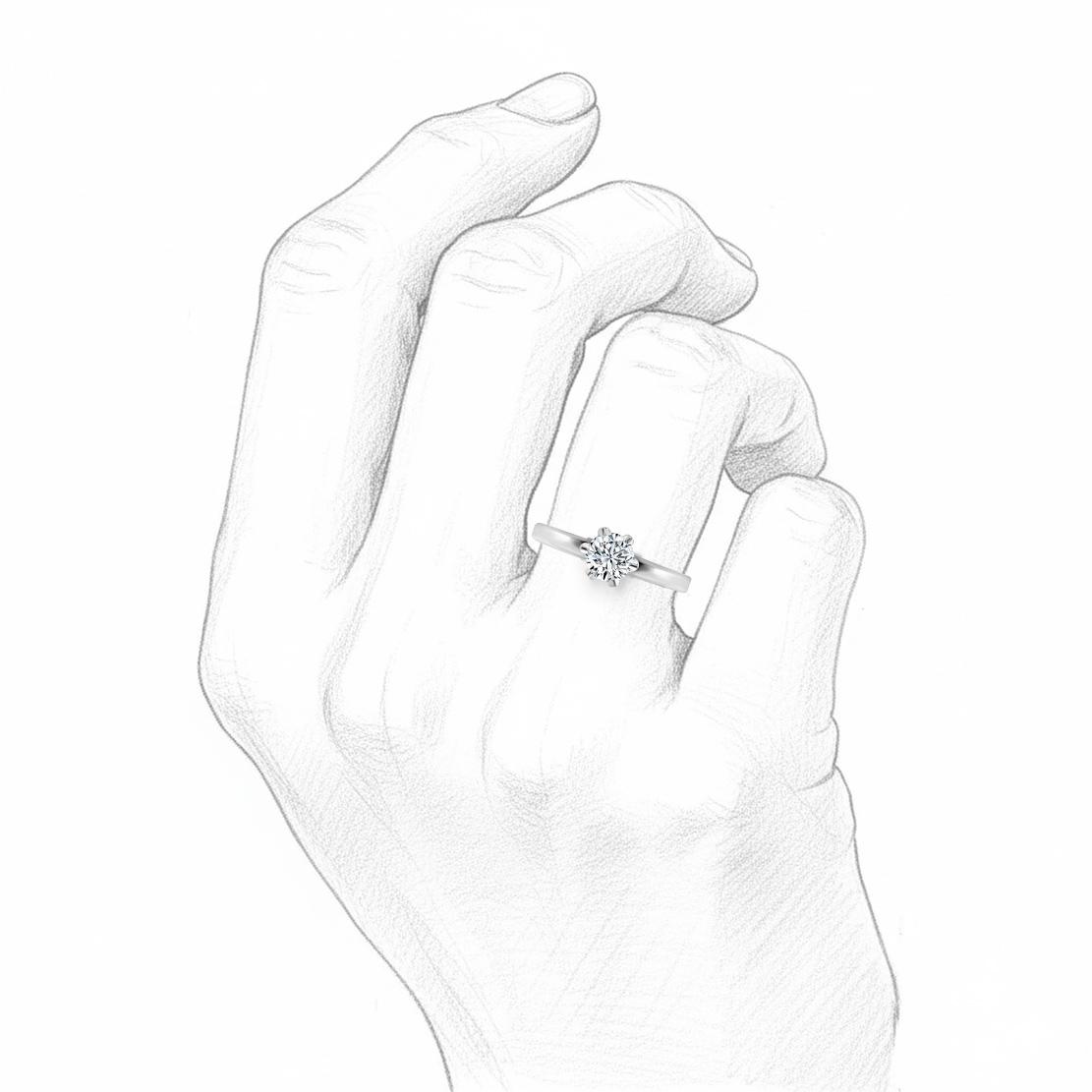 Diamantový zásnubný prsteň Olivia, biele zlato