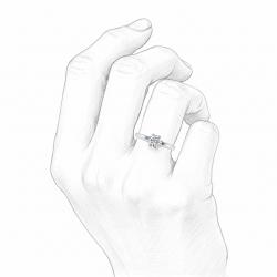 Diamantový zásnubný prsteň Olivia, biele zlato
