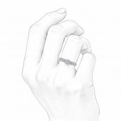 Diamantový zásnubný prsteň Nancy, biele zlato