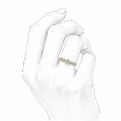 Diamantový zásnubný prsteň Nancy, žlté zlato