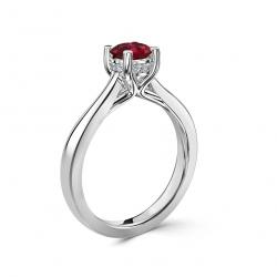 Diamantový zásnubný prsteň Agostina, biele zlato