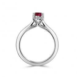 Diamantový zásnubný prsteň Agostina, biele zlato