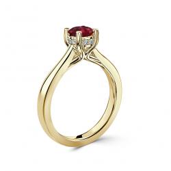 Diamantový zásnubný prsteň Agostina, žlté zlato