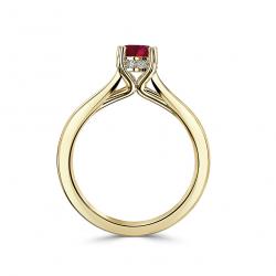 Diamantový zásnubný prsteň Agostina, žlté zlato