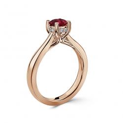 Diamantový zásnubný prsteň Agostina, ružové zlato