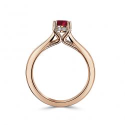 Diamantový zásnubný prsteň Agostina, ružové zlato
