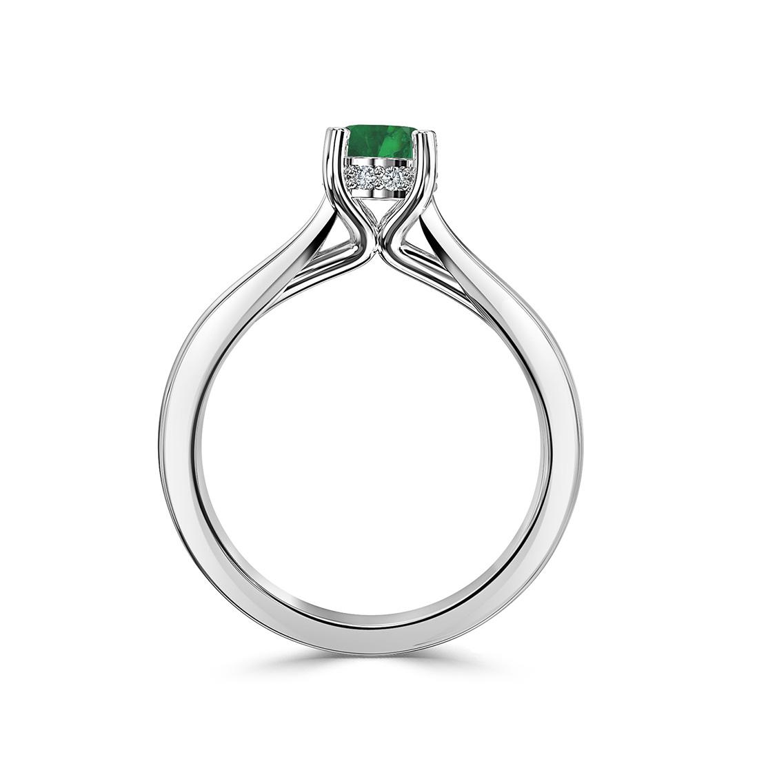 Diamantový zásnubný prsteň Agostina, striebro