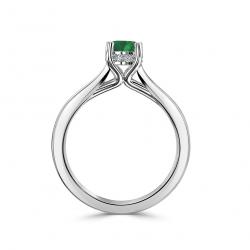 Diamantový zásnubný prsteň Agostina, striebro