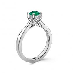 Diamantový zásnubný prsteň Agostina, striebro