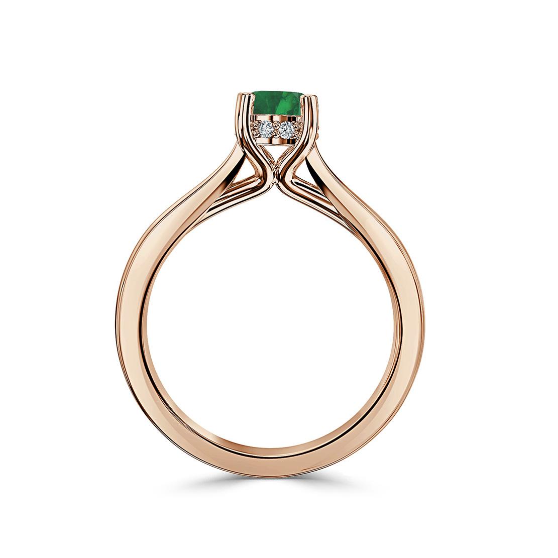 Diamantový zásnubný prsteň Agostina, striebro