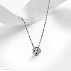 Diamantový náhrdelník Smooth, biele zlato