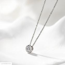 Diamantový náhrdelník Smooth, biele zlato