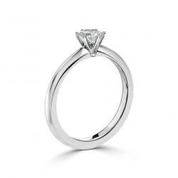 Diamantový zásnubný prsteň July, biele zlato