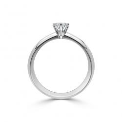 Diamantový zásnubný prsteň July, biele zlato