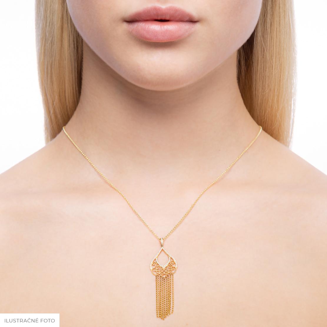 Diamantový prívesok Stellar, biele zlato