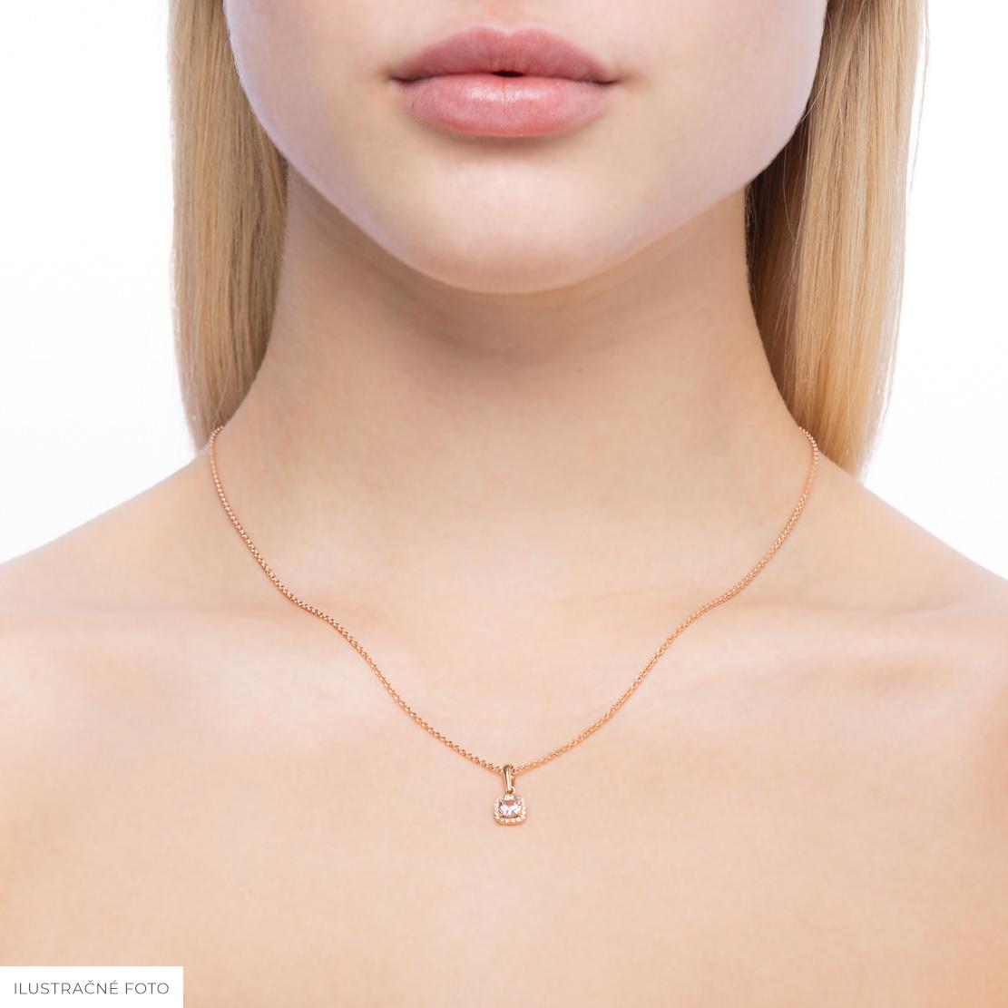 Akvamarínový prívesok Elegant, biele zlato