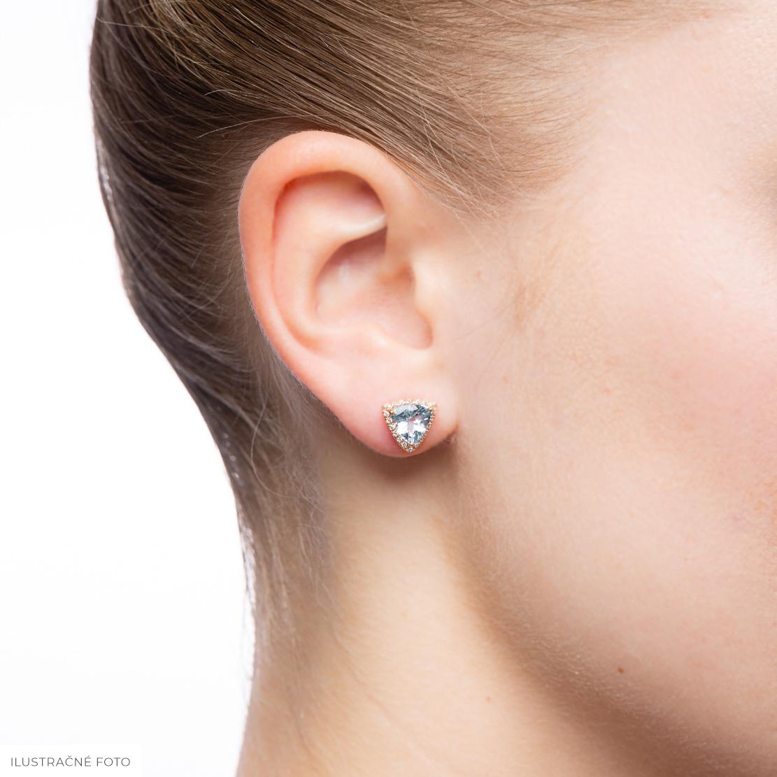 Akvamarínové náušnice Ninive, biele zlato