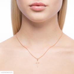 Diamantový prívesok Kruis, žlté zlato, krížík