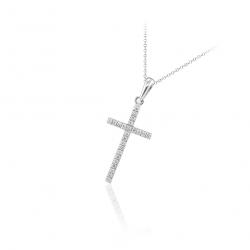 Diamantový prívesok Kruis, biele zlato, krížík