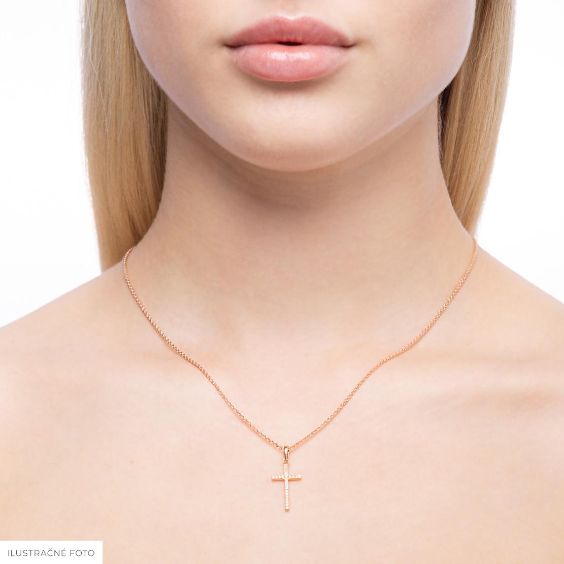 Diamantový prívesok Kruis, biele zlato, krížík