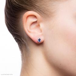 Rubínové náušnice Atlantis, ružové zlato