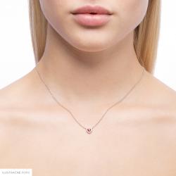 Zafírový náhrdelník Ti amo, ružové zlato, srdce