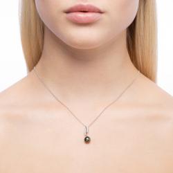 Perlový prívesok Disclosure, biele zlato