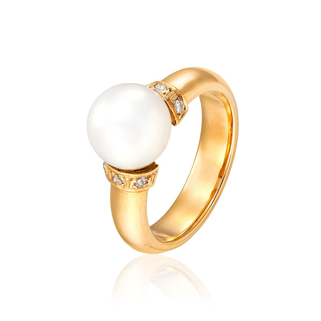 Perlový prsteň Tribal, ružové zlato