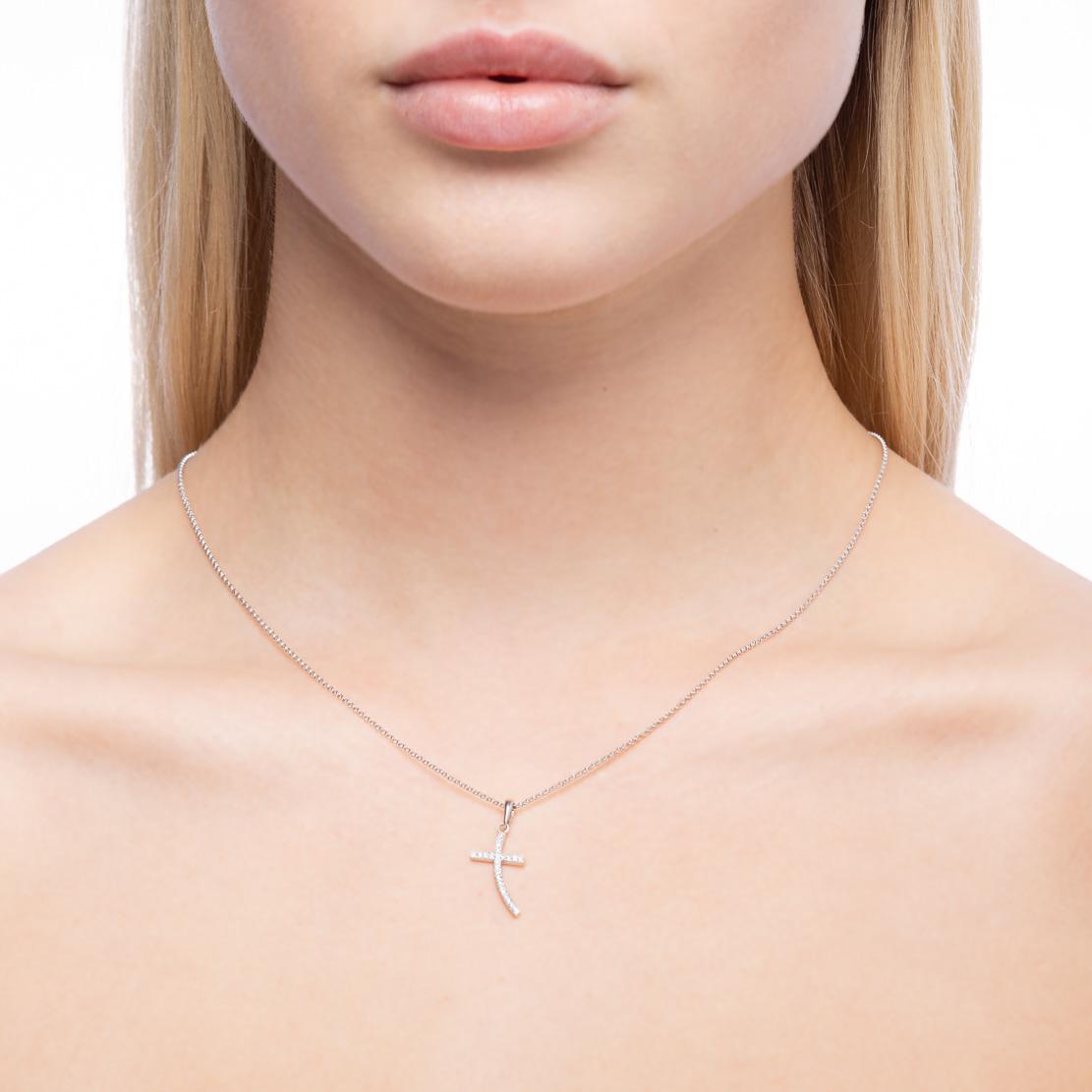 Diamantový prívesok Saint, biele zlato