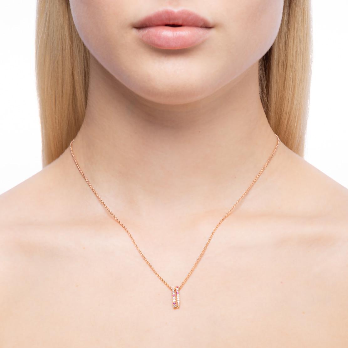 Drahokamový prívesok Frasco, ružové zlato