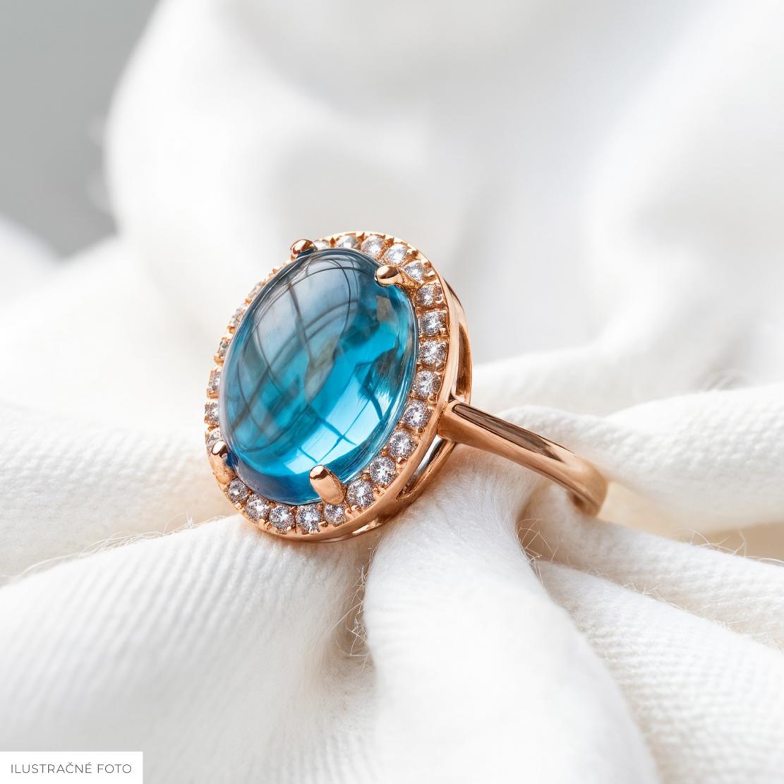 Topásový prsteň Soleado, ružové zlato