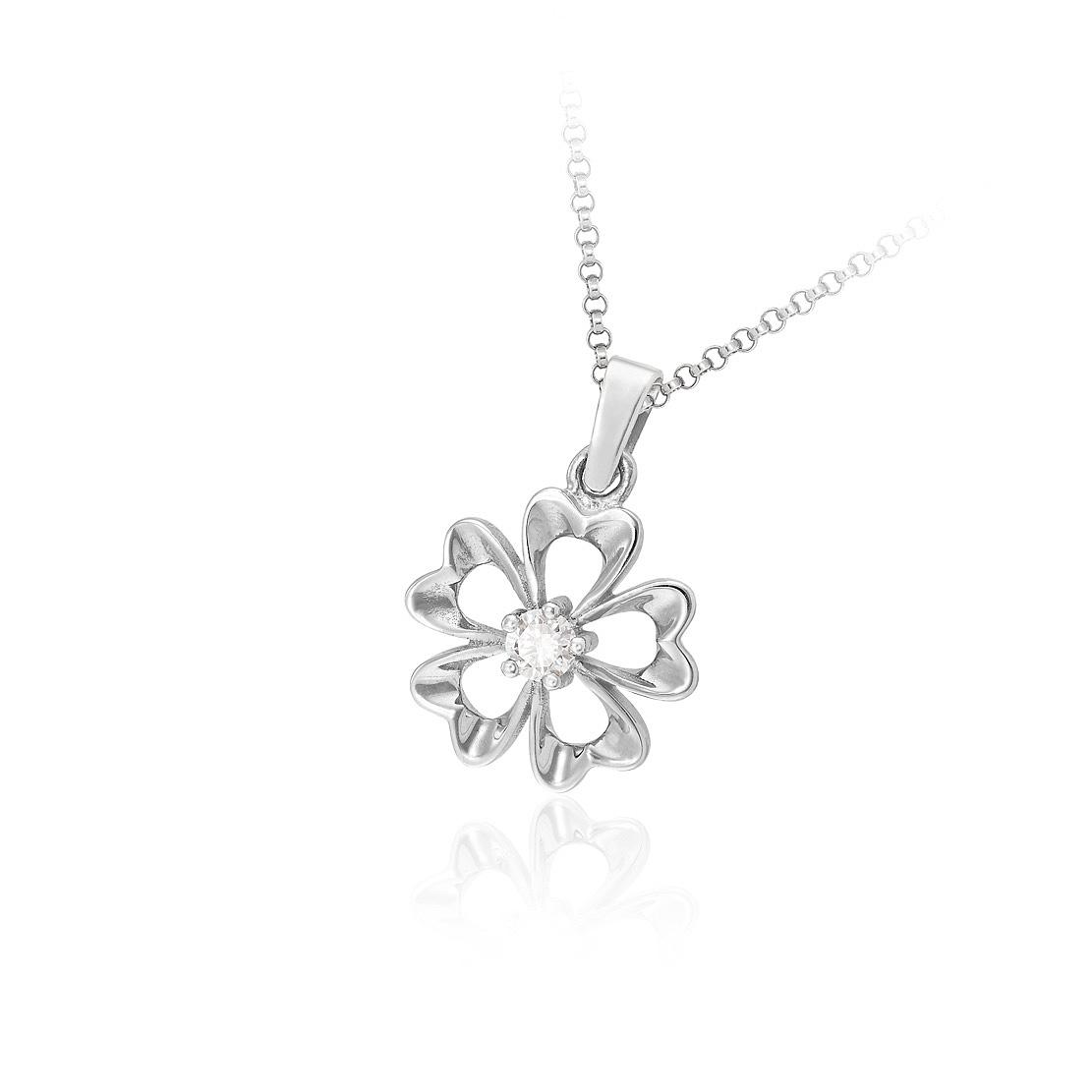 Diamantový prívesok Purity, biele zlato