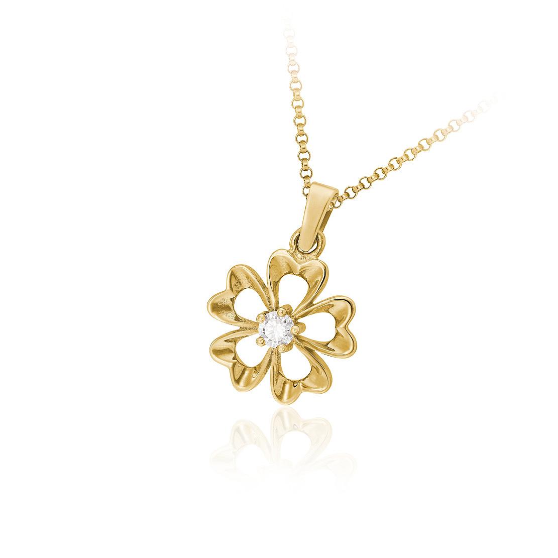 Diamantový prívesok Purity, žlté zlato