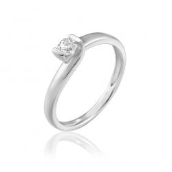 Diamantový zásnubný prsteň Carry, biele zlato