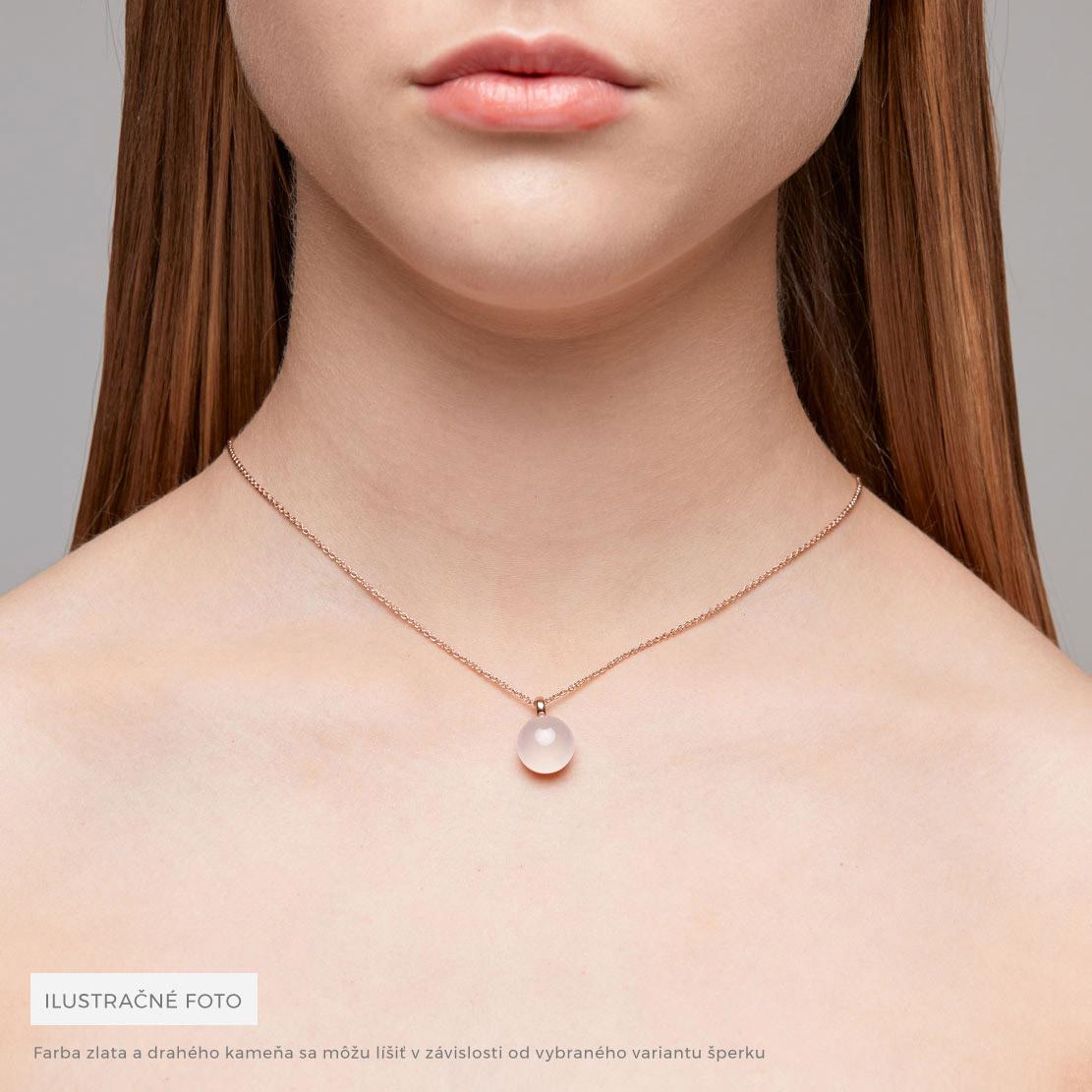 Drahokamový prívesok Sunset, žlté zlato