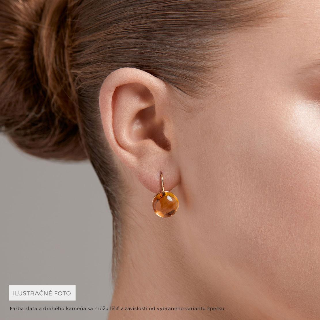 Tyrkysové náušnice Sunset, biele zlato