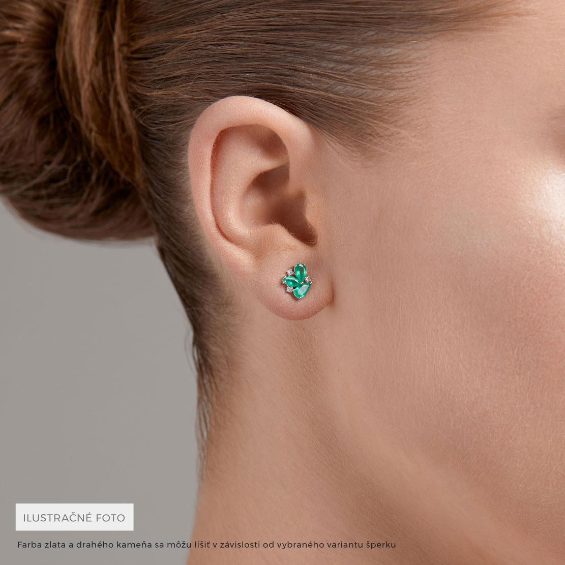 Zafírové náušnice Alais, biele zlato