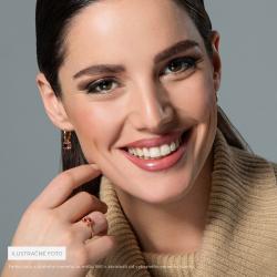 Akvamarínový prsteň Avril, ružové zlato