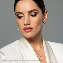 Diamantový prívesok Lágrima Dorada, biele zlato