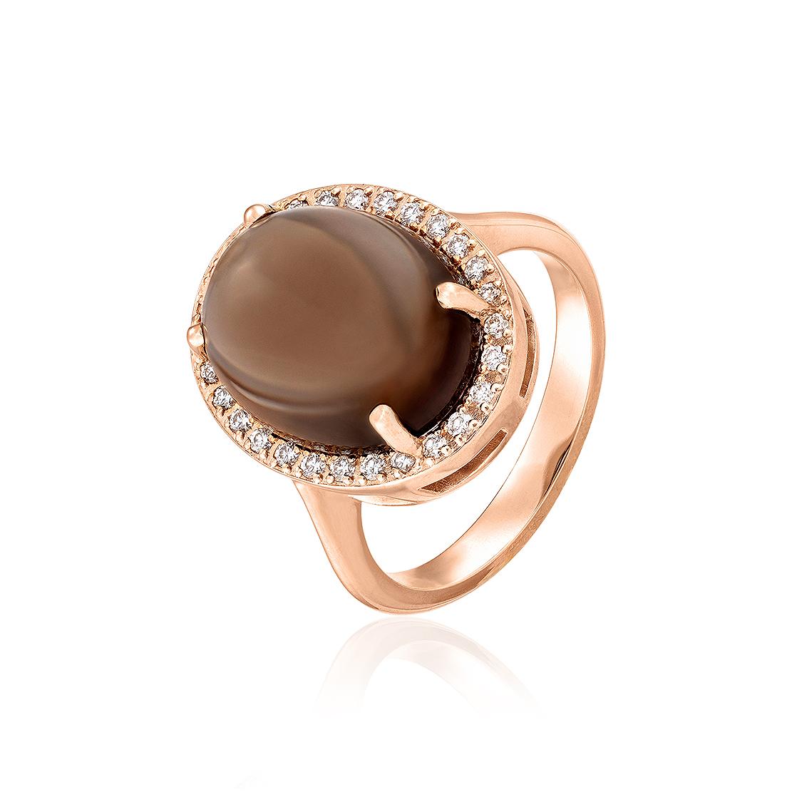 Záhnedový prsteň Soleado, ružové zlato