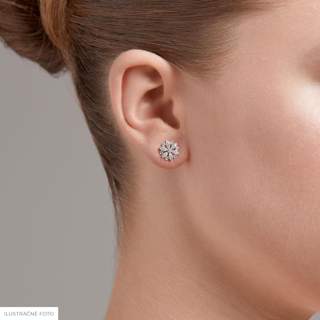 Diamantové náušnice Meaning, ružové zlato