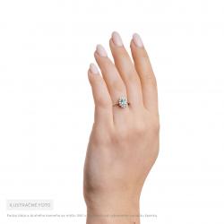 Paraibový prsteň Famulus Paraíba Light, biele zlato