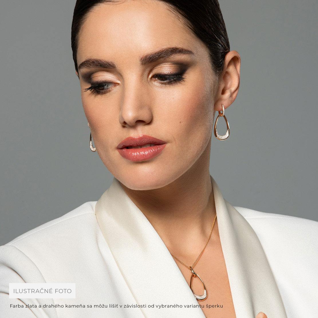 Diamantový prívesok Lágrima Dorada, žlté zlato