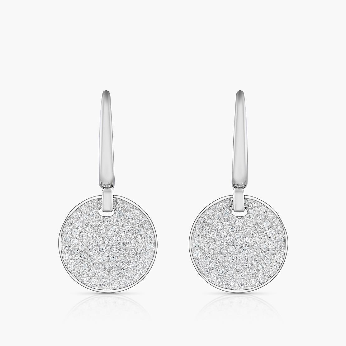 Diamantové náušnice Rokis, biele zlato