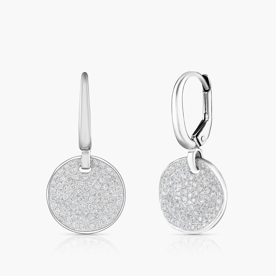 Diamantové náušnice Rokis, biele zlato