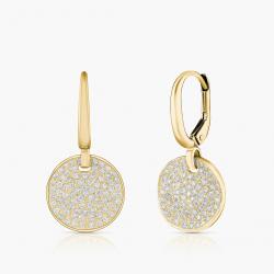 Diamantové náušnice Rokis, žlté zlato