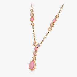 Drahokamový náhrdelník Gloaming, růžové zlato