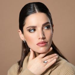 Diamantový prsten Mosaic, bílé zlato