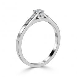 Diamantový zásnubní prsten Bitsie, bílé zlato