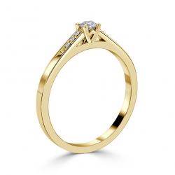 Diamantový zásnubní prsten Bitsie, žluté zlato